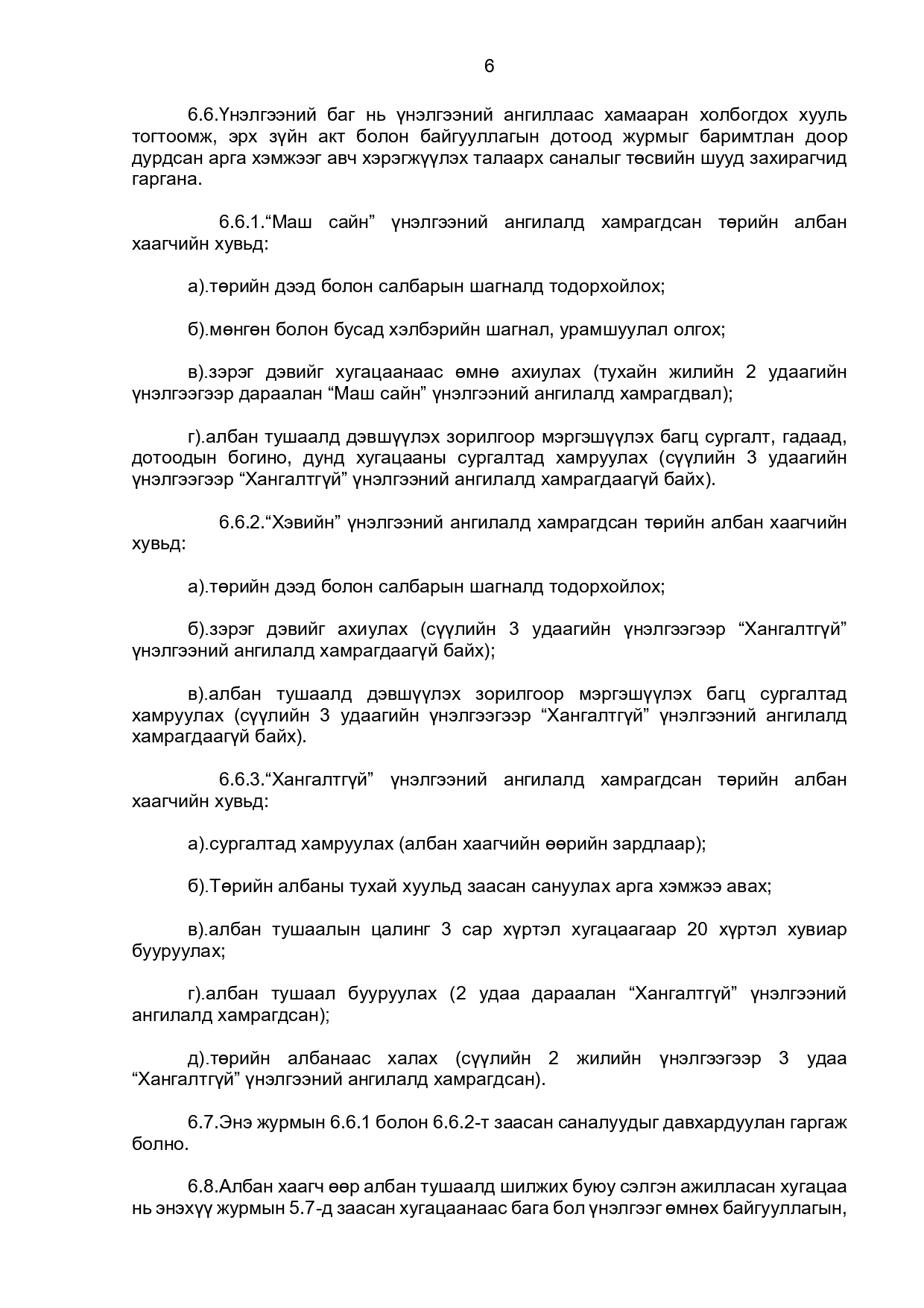 ТӨРИЙН ЖИНХЭНЭ АЛБАН ХААГЧИЙН ГҮЙЦЭТГЭЛИЙН ТӨЛӨВЛӨГӨӨ БОЛОВСРУУЛЖ БАТЛАХ, АЖЛЫН ГҮЙЦЭТГЭЛ, ҮР ДҮН, МЭРГЭШЛИЙН ТҮВШИНГ ҮНЭЛЭХ ЖУРАМ