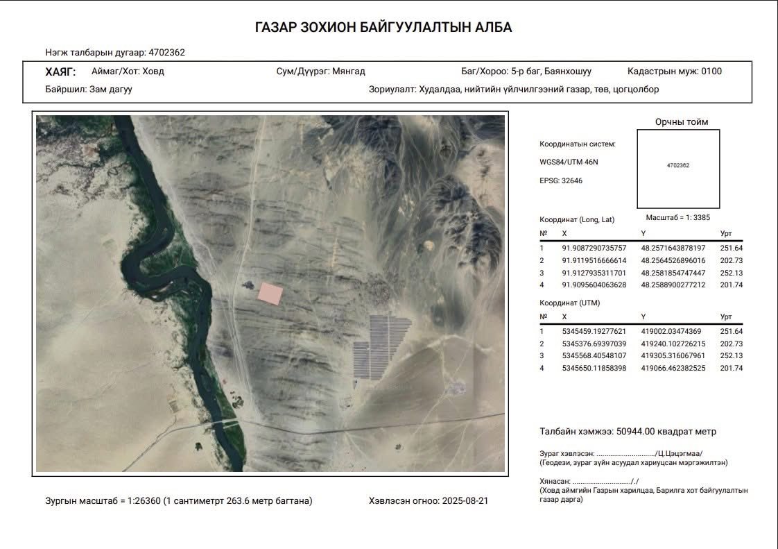 ГАЗРЫН ДУУДЛАГА ХУДАЛДАА ДАХИН ЗАРЛАЖ БАЙНА.