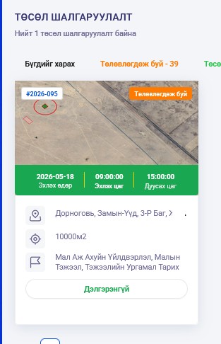 ЗАМЫН-ҮҮД СУМАНД МАЛЧДЫН ХОРШООНД ГАЗАР ЭЗЭМШҮҮЛЭХ ТӨСӨЛ СОНГОН ШАЛГАРУУЛАЛТ ЗОХИОН БАЙГУУЛАГДАНА.