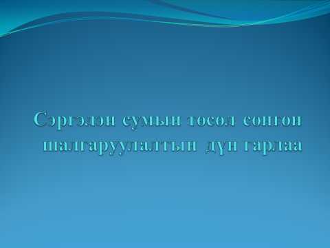Сэргэлэн сумын төсөл сонгон шалгаруулалтын дүн гарлаа
