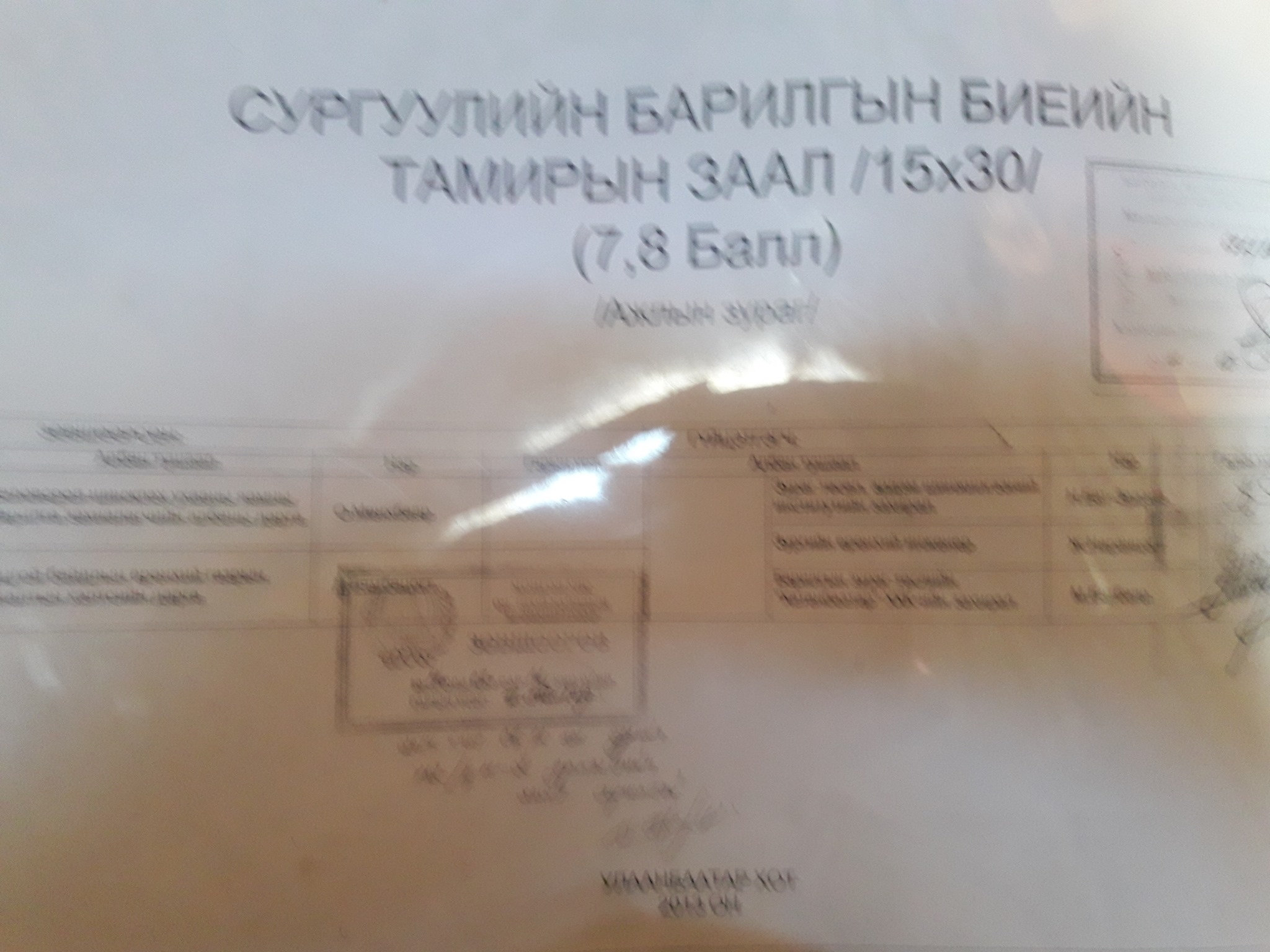Ажлын нэр, байршил: Сургуулийн спорт заалны барилга /Ховд, Мянгад сум/