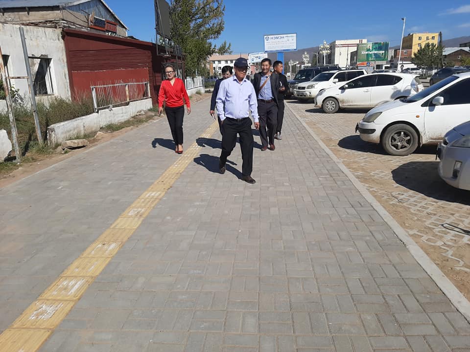 Хөвсгөл аймгийн "Гудамж талбайн тохижилт, явган хүний зам нэмэгдүүлэх" ажил