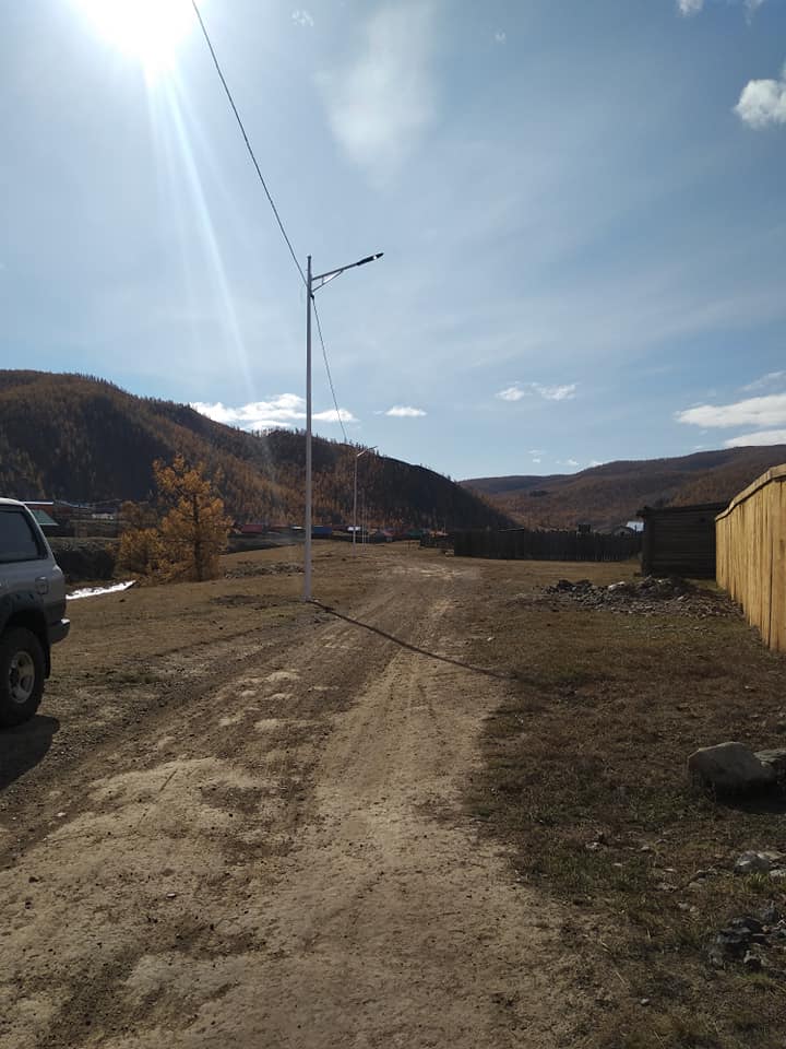 Хөвсгөл аймгийн Баянзүрх сумын гудамжны гэрэлтүүлгийн ажил