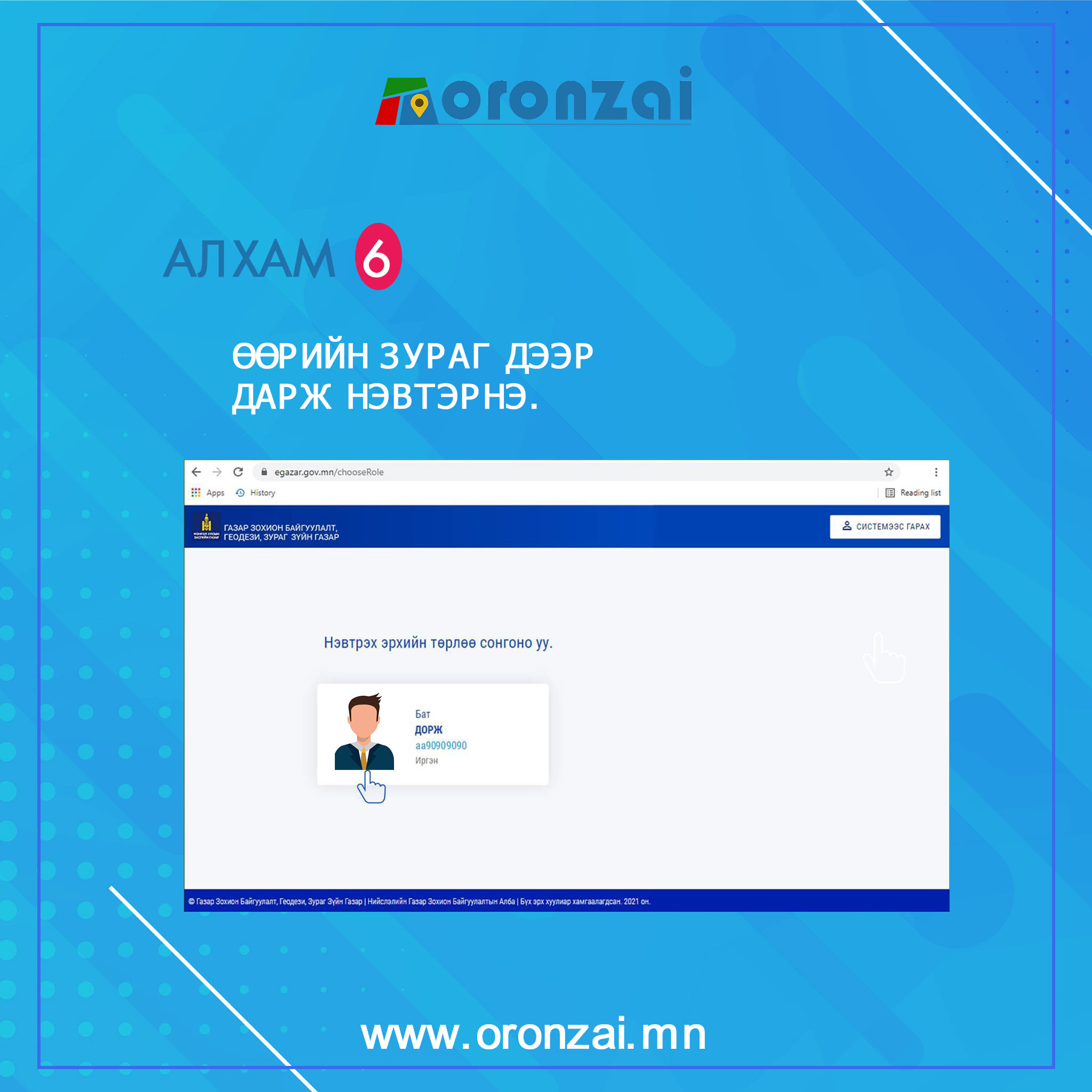 ГАЗРЫН ГЭРЧИЛГЭЭ, КАДАСТРЫН ЗУРГИЙГ ИРГЭН ӨӨРӨӨ ХЭВЛЭЖ АВДАГ БОЛЛОО.